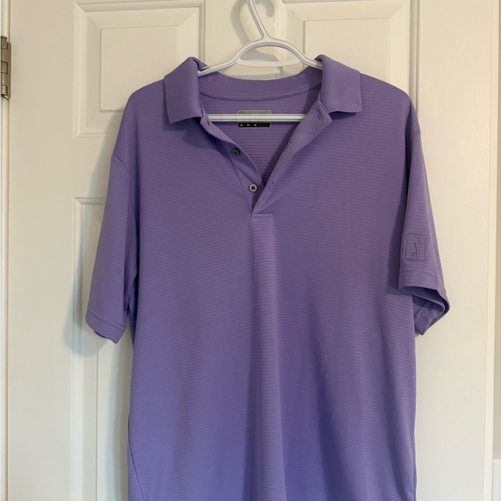 PGA Tour Men's Lavender Golf Shirt